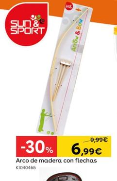 Oferta de Sun & Sport - Arco De Madera Con Flechas por 6,99€ en ToysRus