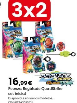 Oferta de Beyblade - Peonza QuadStrike Set Inicial por 16,99€ en ToysRus