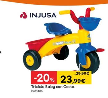 Oferta de Injusa - Triciclo Baby Con Cesta por 23,99€ en ToysRus