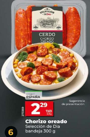 Oferta de Dia - Chorizo Oreado por 2,29€ en Dia