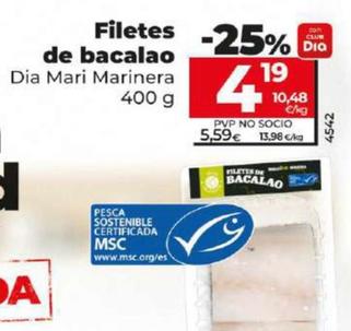 Oferta de Dia - Filetes De Bacalao por 4,19€ en Dia
