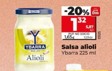 Oferta de Ybarra - Salsa Alioli por 1,32€ en Dia