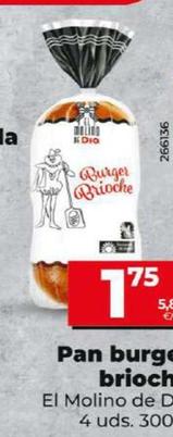 Oferta de El Molino De Dia - Pan Burger Brioche por 1,75€ en Dia
