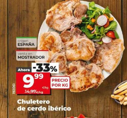 Oferta de Chuletero De Cerdo Iberico por 9,99€ en Dia