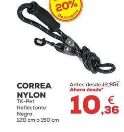 Oferta de TK-Pet - Correa Nylon por 10,36€ en Kiwoko