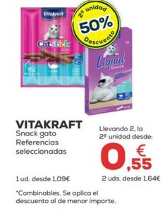 Oferta de Vitakraft - Snack Gato Referencios Seleccionados por 1,09€ en Kiwoko