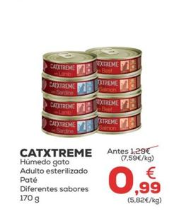 Oferta de Catxtreme - Humedo Gato Adulto Esterilizado Pate Diferentes Sabores por 0,99€ en Kiwoko