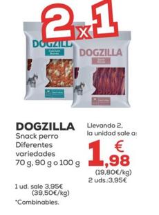 Oferta de Dogzilla - Snack Perro Diferentes Variedades por 3,95€ en Kiwoko
