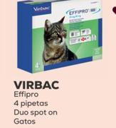 Oferta de Virbac Effipro 4 Pipetas Duo Spot On Gatos en Kiwoko