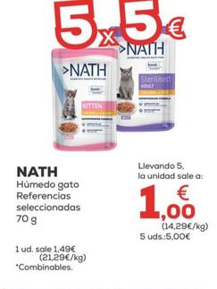 Oferta de Nath - Humedo Gato Referencias Seleccianados por 1,49€ en Kiwoko