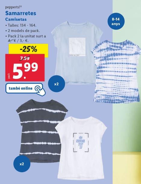 Oferta de Pepperts - Camisetas por 5,99€ en Lidl