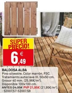 Oferta de Bricoking - Baldosa Alba por 6,49€ en Bricoking