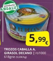 Oferta de El Decano - Trozos Caballa A Girasol por 5,99€ en Supermercados MAS