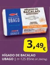 Oferta de Ubago - Hígado De Bacalao por 3,49€ en Supermercados MAS