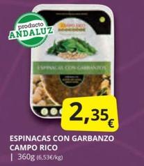 Oferta de Campo Rico - Espinacas Con Garbanzo por 2,35€ en Supermercados MAS