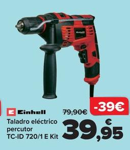 Oferta de Einhell - Taladro eléctrico percutor  TC-ID 7201 E Kit por 39,95€ en Carrefour