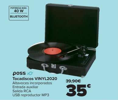 Oferta de Poss - Tocadiscos VINYL2020 por 35€ en Carrefour