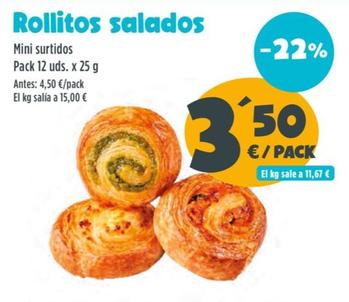 Oferta de Rollitos Salados Mini Surtidos por 3,5€ en Ahorramas
