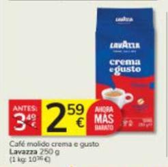 Oferta de Lavazza - Café Molido Crema E Gusto por 2,59€ en Consum