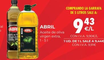 Oferta de Abril - Aceite De Oliva Virgen Extra por 9,44€ en CashDiplo