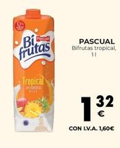 Oferta de Pascual - Bifrutas Tropical por 1,32€ en CashDiplo