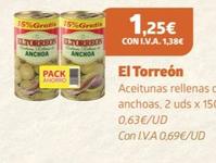 Oferta de El Torreón - Aceitunas Rellenas De Anchoas por 1,25€ en CashDiplo