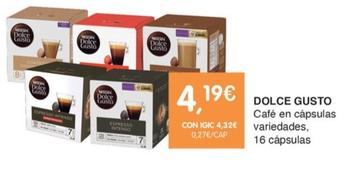 Oferta de Dolce Gusto - Cafe En Capsulas por 4,19€ en CashDiplo