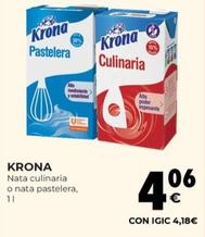 Oferta de Krona - Nata Culinaria O Nata Pastelera por 4,06€ en CashDiplo