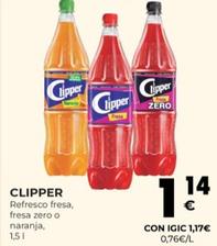 Oferta de Clipper - Refresco Fresa, Fresa Zero O Naranja por 1,14€ en CashDiplo