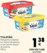 Oferta de Tulipán - Margarina Original Sin Aceite De Palma O Con Sal Sin Aceite De Palma por 1,38€ en CashDiplo