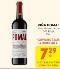 Oferta de Viña Pomal - Vino Tinto Crianza D.o. Rioja por 7,39€ en CashDiplo