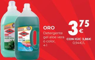 Oferta de Oro - Detergente Gel Aloe Vera O Color por 3,75€ en CashDiplo