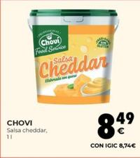 Oferta de Chovi - Salsa Cheddar por 8,49€ en CashDiplo