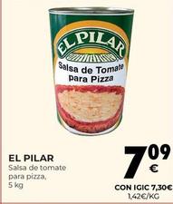 Oferta de El Pilar - Salsa De Tomate Para Pizza por 7,09€ en CashDiplo