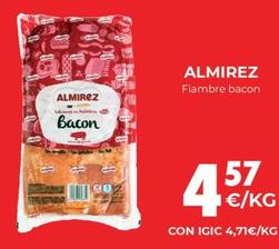 Oferta de Almirez - Fiambre Bacon por 4,57€ en CashDiplo