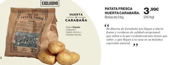Oferta de Huerta Carabana - Patata Fresca  por 3,99€ en El Corte Inglés