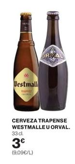 Oferta de Westmalle U Orval - Cerveza Trapense por 3€ en El Corte Inglés