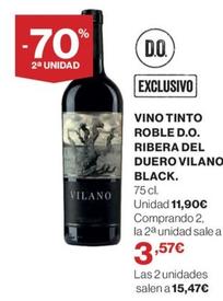 Oferta de Vilano - Vino Tinto Roble D.o. Ribera Del Duero por 11,9€ en El Corte Inglés