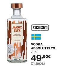 Oferta de Absolut - Vodka Elyx por 49,9€ en El Corte Inglés
