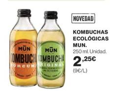 Oferta de Mun - Kombuchas Ecológicas por 2,25€ en El Corte Inglés