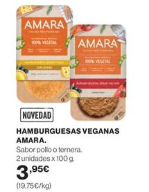 Oferta de Amara - Hamburguesas Veganas por 3,95€ en El Corte Inglés