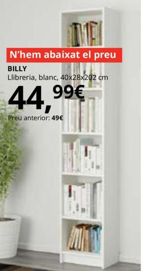 Oferta de Billy Llibreria, Blanc por 44,99€ en IKEA