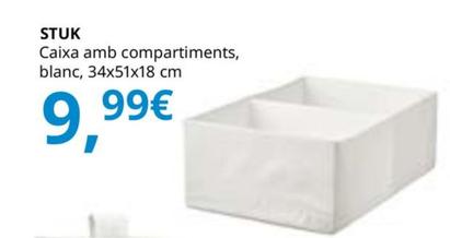 Oferta de Stuk Caixa Amb Compartiments, Blanc por 9,99€ en IKEA
