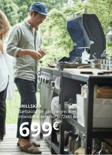 Oferta de Grillskär Barbacoa De Gas, Negre/acer Inoxidable Exteriors por 699€ en IKEA