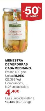 Oferta de Casa Medrano - Menestra De Verduras por 8,95€ en Supercor