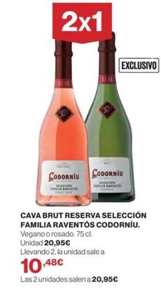 Oferta de Codorniu - Cava Brut Reserva Seleccion Familia Raventos por 20,95€ en Supercor