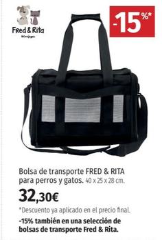Oferta de Fred & Rita - Bolsa De Transporte Para Perros Y Gatos por 32,3€ en El Corte Inglés