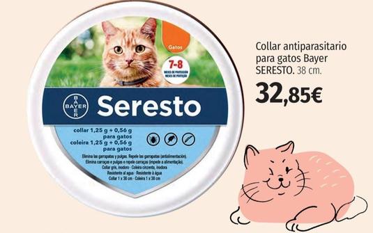 Oferta de Bayer - Collar Antiparasitario Para Gatos Seresto por 32,85€ en El Corte Inglés
