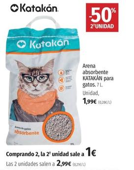 Oferta de Katakan - Arena Absorbente Para Gatos por 1,99€ en El Corte Inglés