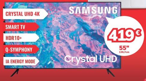 Oferta de Samsung - Tv Tu55cu7105 por 419€ en Mi electro